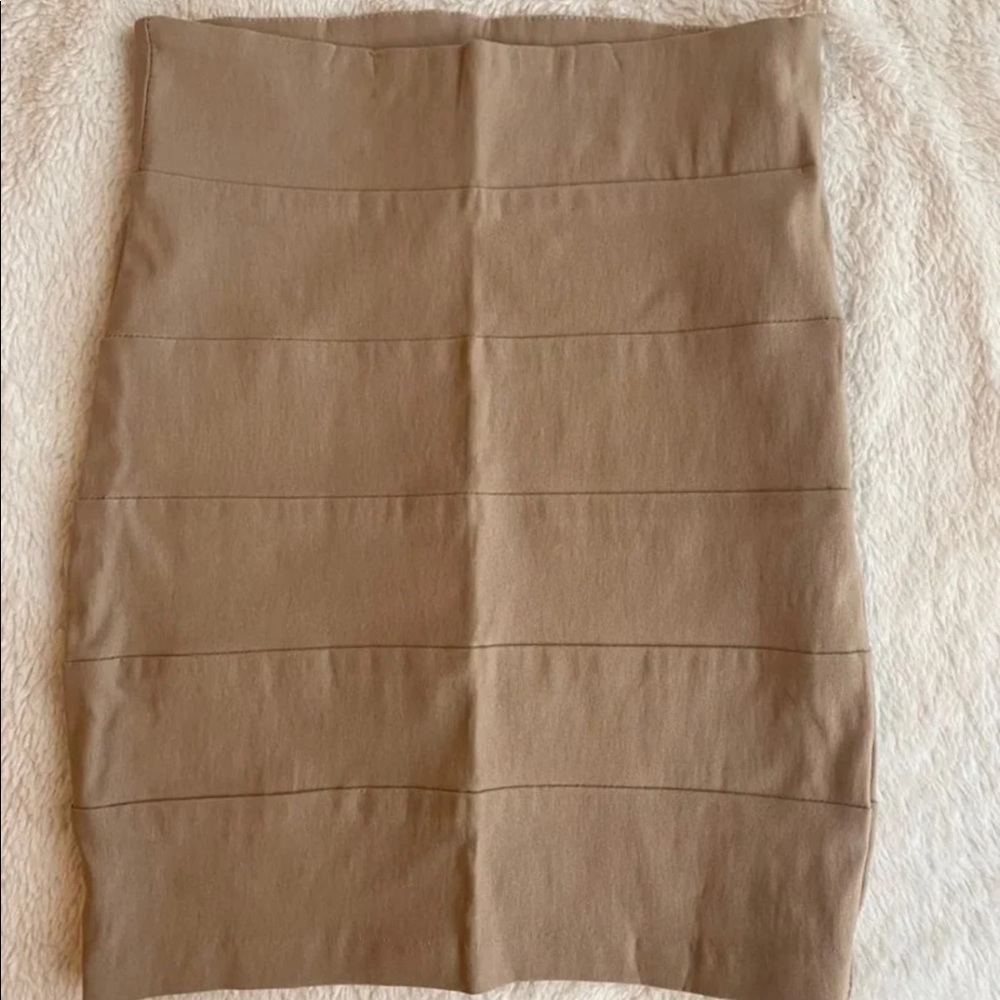 V&X Tan bandage skirt